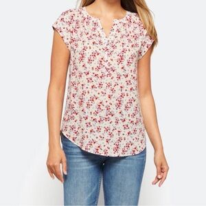 41 Hawthorn Red and White Floral Blouse